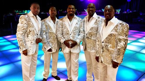 Barrington “Bo” Henderson (center) takes the lead in the Temptations Revue this weekend in Roswell. CONTRIBUTED