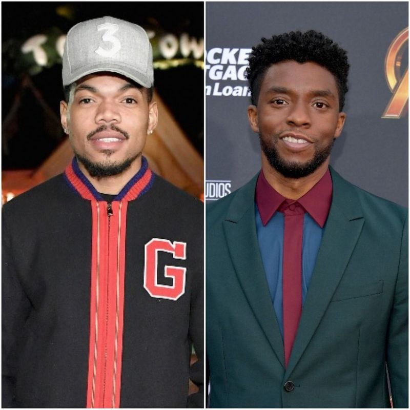Chance the Rapper, left, and Chadwick Boseman delivered commencement addresses this weekend.
