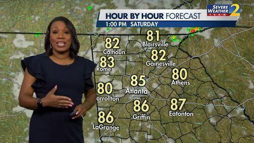 The forecast for Saturday, July 2, 2022, from Channel 2 Action News meteorologist Eboni Deon.