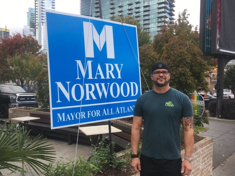 Clint Billingsley believes Mary Norwood "is going to take Atlanta into the future" if she becomes mayor.