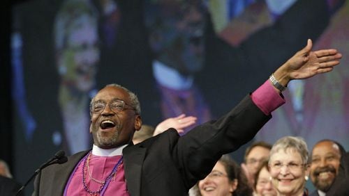 Episcopal Bishop Michael Curry will speak in Atlanta on Thursday. ASSOCIATED PRESS