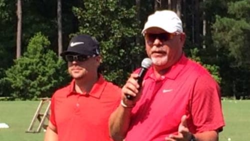 Arizona head coach Bruce Arians at his charity golf outing on Monday. (D. Orlando Ledbetter/DLedbetter@ajc.com)