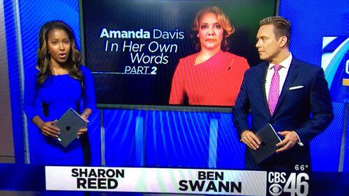 Sharon Reed and Ben Swann introduce part two of Amanda Davis' story on May 18, 2016. CREDIT: CBS46