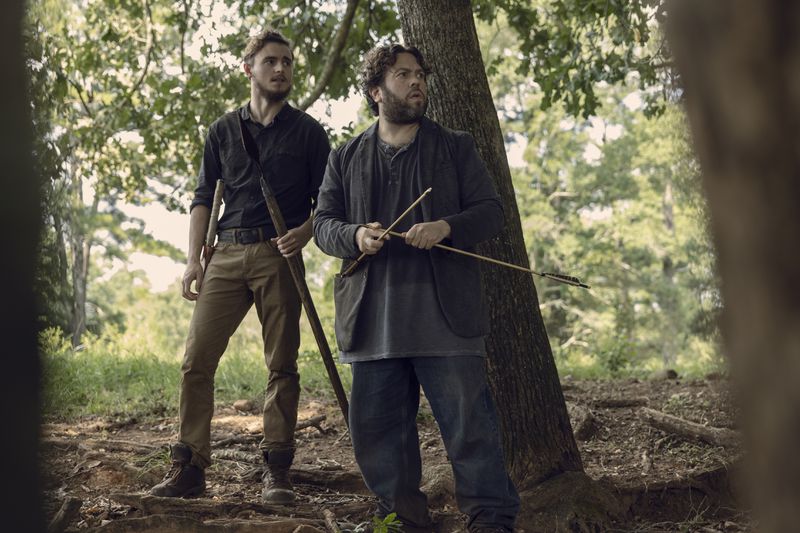Dan Fogler as Luke, Callan McAuliffe as AldenÂ - The Walking Dead _ Season 9, Episode 9 - Photo Credit: Jackson Lee Davis/AMC