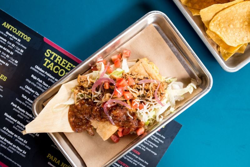 Street Taco Chicken Tamale daily special. Photo credit- Mia Yakel.