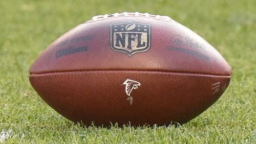 An NFL Football is on the field during an NFL preseason football game, Sunday, Aug. 20, 2017, in Pittsburgh. (AP Photo/Don Wright)