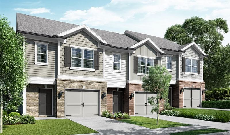 Rendering of Old Ivy Place, a new a townhome community coming to Jonesboro. Prices for the three-bedroom, two-and-a-half bathroom townhomes start around the $140,000s. PHOTO: MCKINLEY HOMES