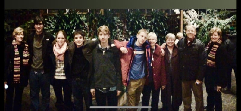 The Torpy family at the annual Christmas night trip to the Atlanta Botanical Gardens in 2013. Photo shot by Some Random Guy