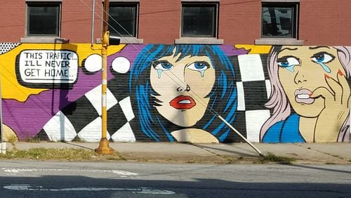 A mural by artist Chris Veal.