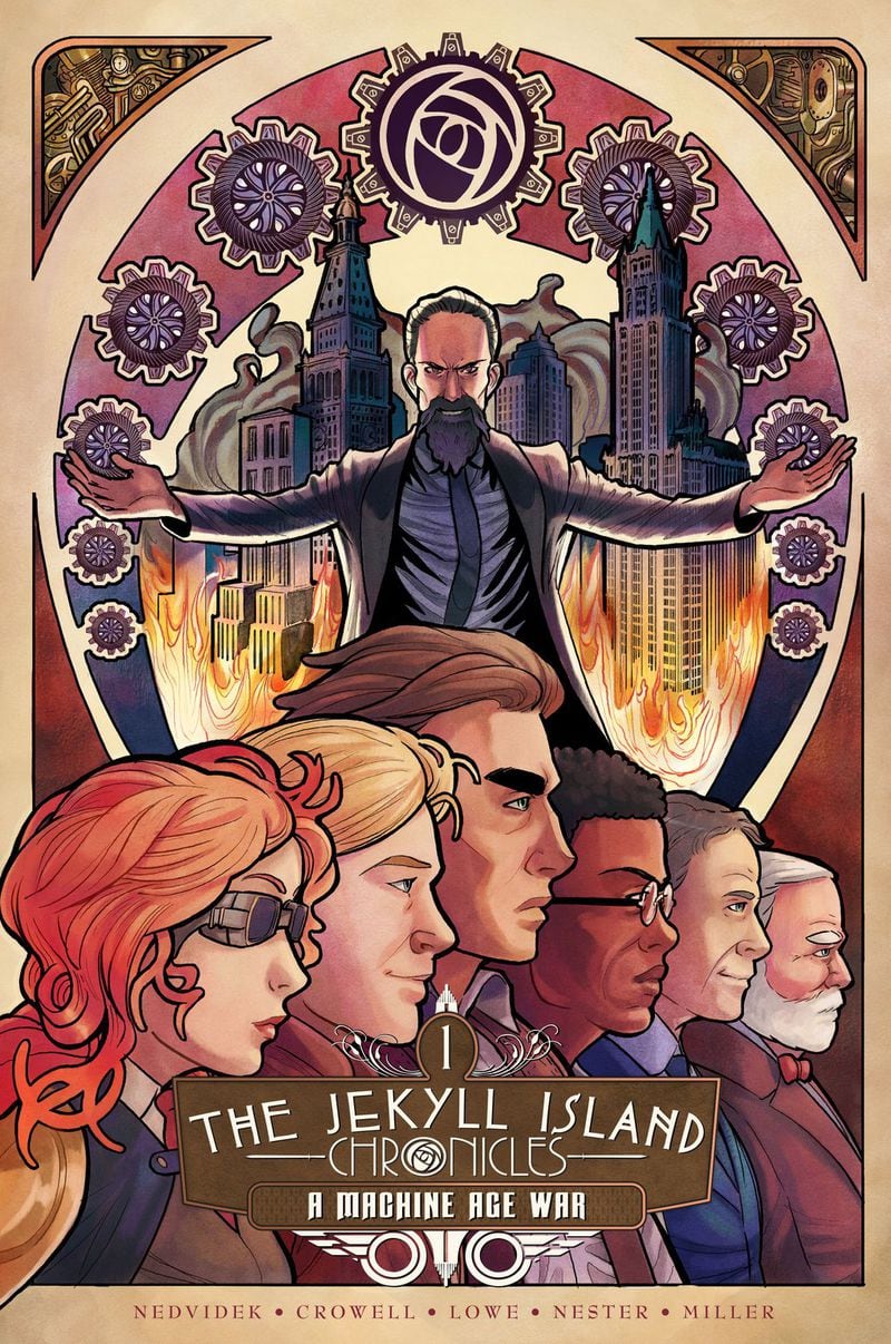 “The Jekyll Island Chronicles” is a series of graphic novels set in an alternate U.S. history and centered around the Georgia island, written by three local comics creators. The first volume was published in May 2016. CONTRIBUTED