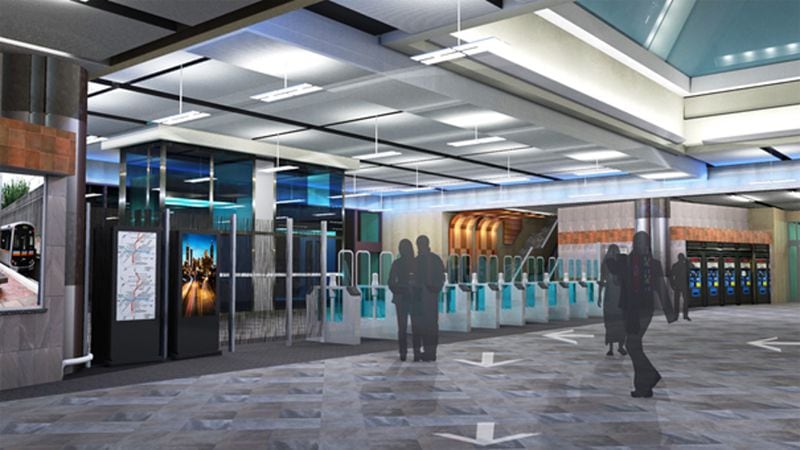 A rendering of the planned renovation of the MARTA Airport station. Source: MARTA