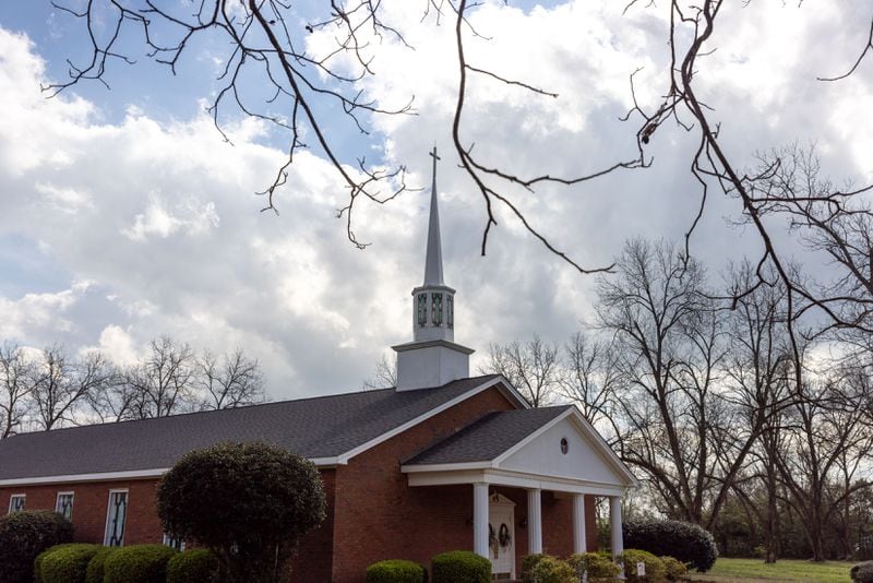 Maranatha Baptist Church in Plains, Georgia is seen on Sunday, Feb. 26, 2023. (Arvin Temkar/The Atlanta Constitution/TNS)