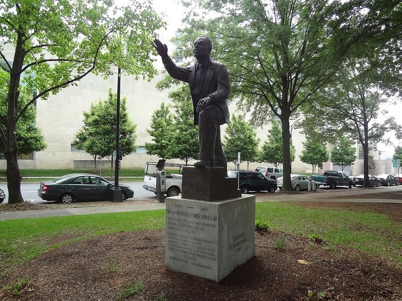 CHARLOTTE: A statue of MLK by famed African-American artist Selma Burke. (BluesBoyBob / Flickr)