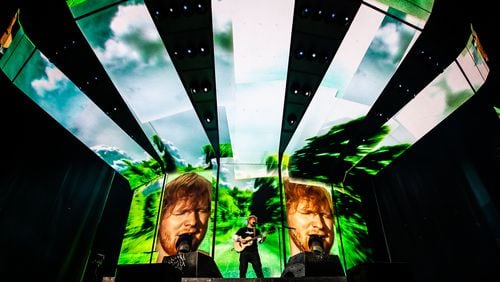 Ed Sheeran played for nearly 51,000 fans at Mercedes-Benz Stadium on Nov. 9., 2018.  Photo: Ryan Fleisher/Special to the AJC