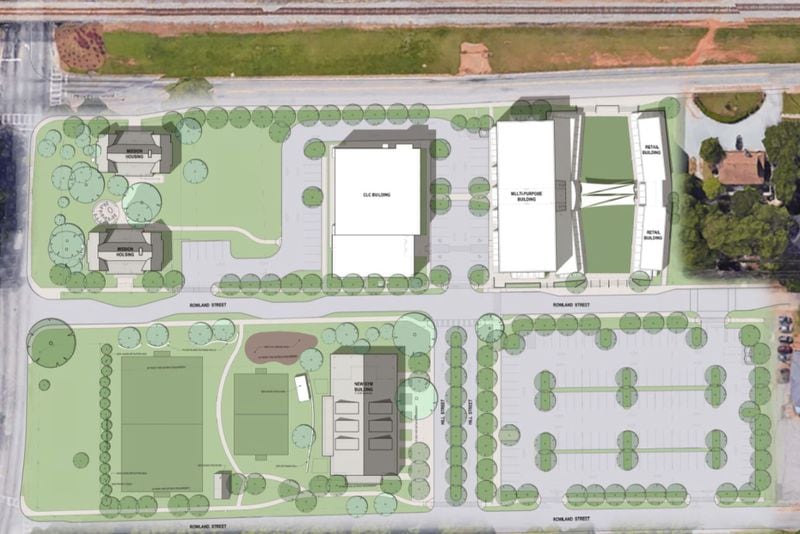 One of the possible designs for the new North American Mission Board campus in Clarkston. (Photo via NAMB/court filings)