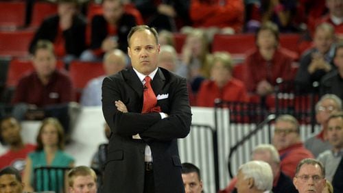 Georgia coach Mark Fox made the NCAA tournament twice in his first seven seasons and is unlikely to get the Bulldogs there this year, which has been a disappointment. (Brant Sanderlin / AJC file)