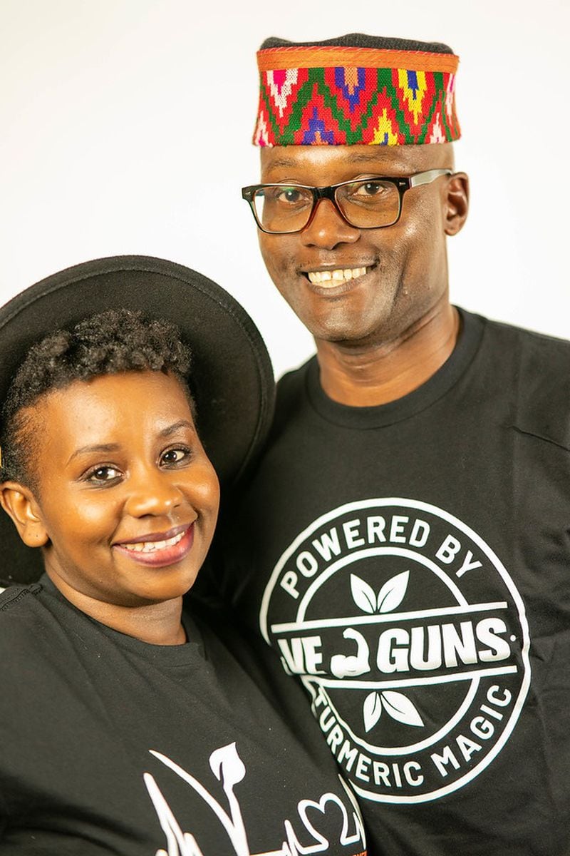 Annie Kibe (left) and Julius Muthami are the creators of Turmeric Magic. CONTRIBUTED BY MIANYA'S PHOTOGRAPHY