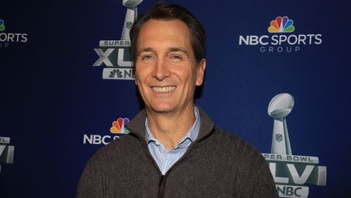 INDIANAPOLIS, IN - JANUARY 31:  NBC game analyst Cris Collinsworth looks on during the Super Bowl XLVI Broadcasters Press Conference at the Super Bowl XLVI Media Canter in the J.W. Marriott Indianapolis on January 31, 2012 in Indianapolis, Indiana.  (Photo by Scott Halleran/Getty Images)