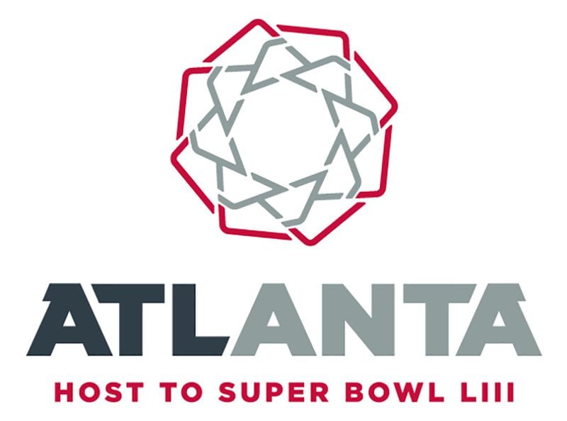 The Atlanta host committee’s logo for next year’s Super Bowl. 