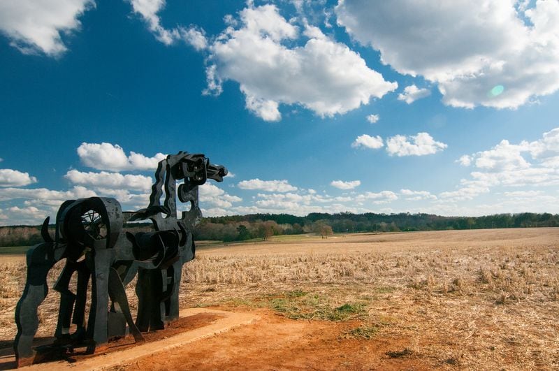 The iron horse sculpture near Athens, Ga. 