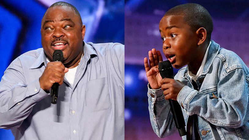 Gerald and his son Hunter Kelly do competing stand-up sets on 'America's Got Talent." NBC