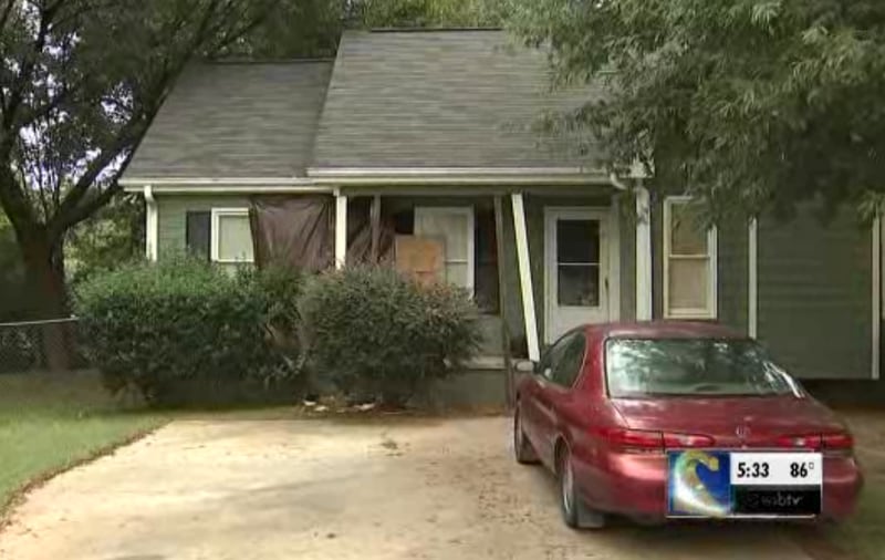This is the home that was hit by the patrol car. (Photo: Channel 2 Action News)