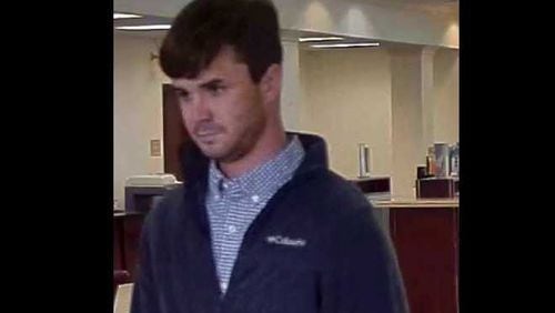 A male suspect allegedly robbed two Georgia banks in late 2016.