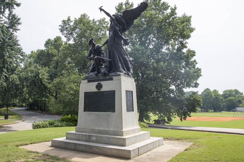 The Peace Monument in Piedmont Park was erected in 1911 to celebrate North-South reconciliation. (ALYSSA POINTER / ALYSSA.POINTER@AJC.COM)