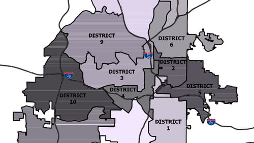 The proposed new Atlanta City Council district map. (Courtesy/Atlanta City Council)