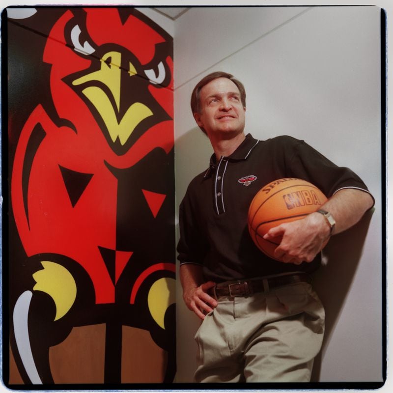 The portrait Lon Kruger back when he was the new Hawks hope as a coach. (JOEY IVANSCO/staff).