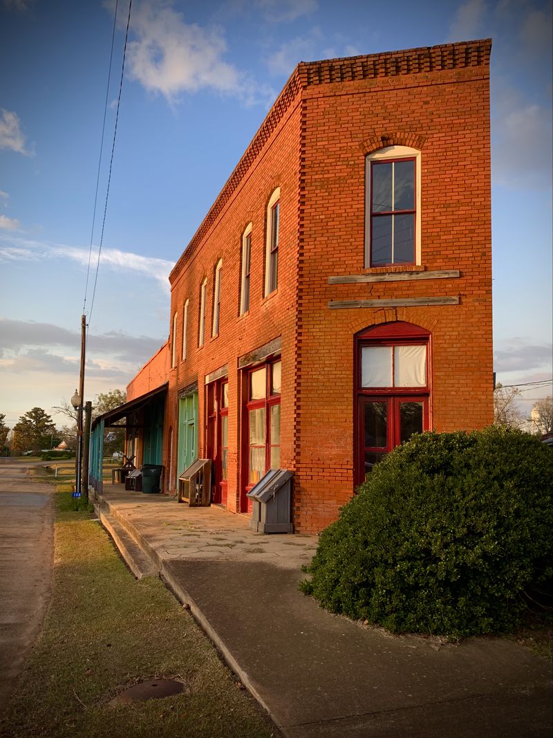 The Wedge Building sits at the end of the block on Railroad Street.