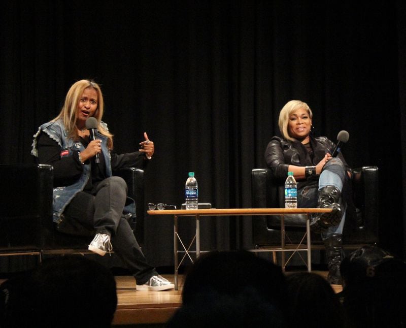 Shanti Das and T-Boz talk about her new book, "A Sick Life" at an Atlanta event. Photo: Melissa Ruggieri/AJC