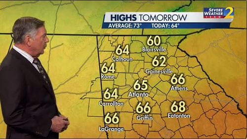 Small chances of scattered showers are possible, but mostly south of the metro area, according to Channel 2 Meteorologist Glenn Burns.