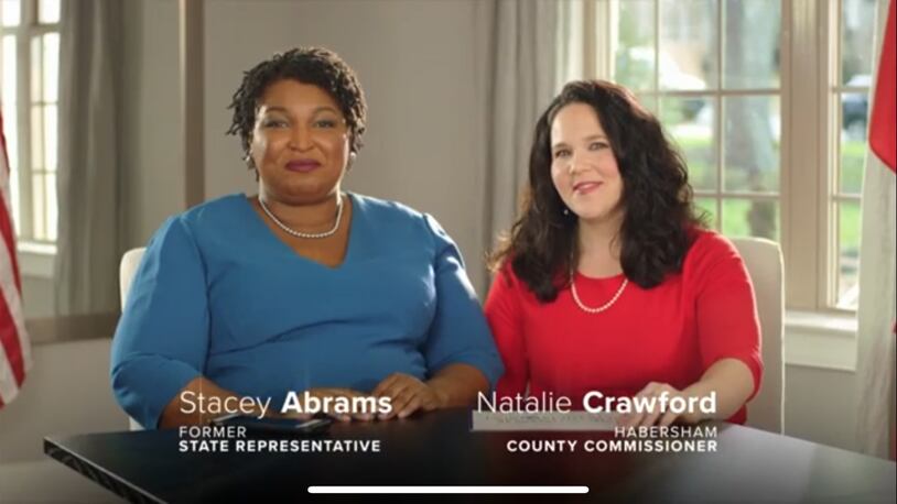 A screenshot of Stacey Abrams' Super Bowl ad.