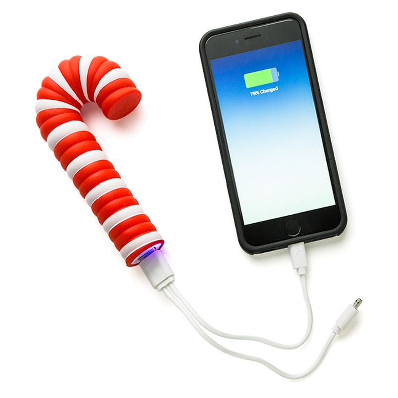 Give your family the gift of power with this Candy Cane Power Bank that offers 3 hours of additional charge time for your mobile devices. The power bank, which is less than five inches tall, can be used for most devices, including the iPhone 6 and others that charge via micro-USB. $6.99 at Think Geek.