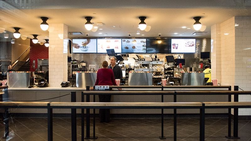 The interior of a New York Chick-Fil-A. Buffalo Niagara International Airport has scrapped plans for the restaurant following backlash over the fast-food chain's donations to anti-LGBTQ groups.