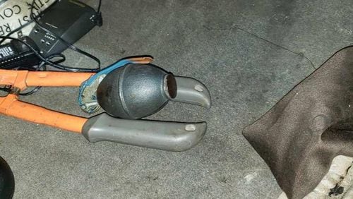 This is a photo of the modified replica hand grenade that prompted a bomb squad to be called to a Duluth neighborhood Saturday morning.