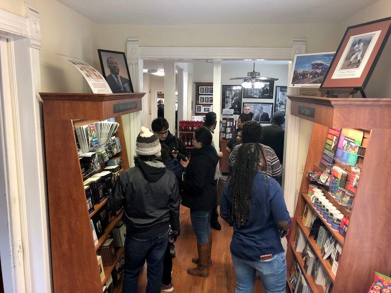 The King Center museum shop was open Thursday afternoon. Some of the center is open despite the federal government shutdown.