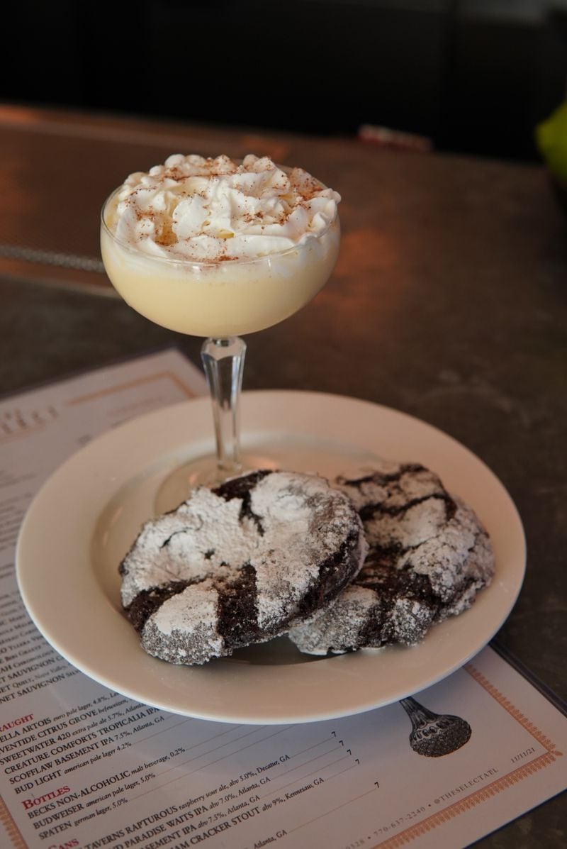 The Select's holiday pop-up calls its version of eggnog Santa's Milk and Cookies. Courtesy of the Select