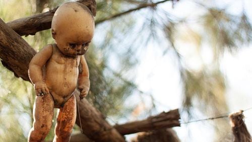 An eerie  hanging doll display pictured here in Mexico is a tourist attraction, but a similar display at a home in Plymouth, Mich., prompted police complaints. The display was removed.