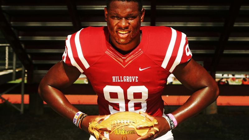 AJC 2019 Super 11 selection Myles Murphy, a defensive end at Hillgrove, is among the top-ranked defensive playes nationally.