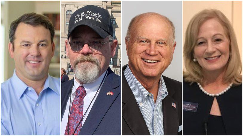 Four Republican hopefuls are running to be the state's next lieutenant governor, from left: Burt Jones, Mack McGregor, Butch Miller and Jeanne Seaver. Submitted photos.