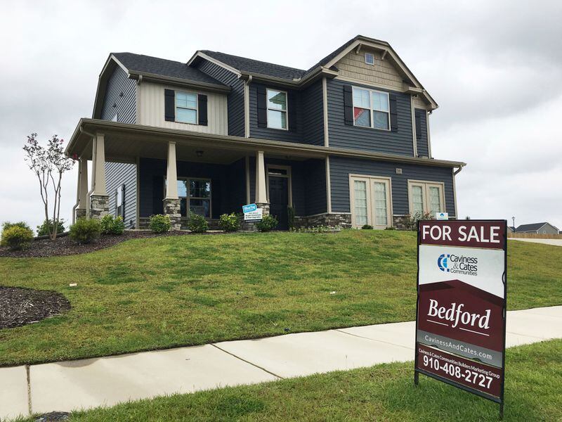 This Wednesday, Sept. 6, 2017, photo shows a new home for sale in a housing development in Raeford, N.C. On Thursday, Sept. 21, 2017, Freddie Mac reports on the week’s average U.S. mortgage rates.