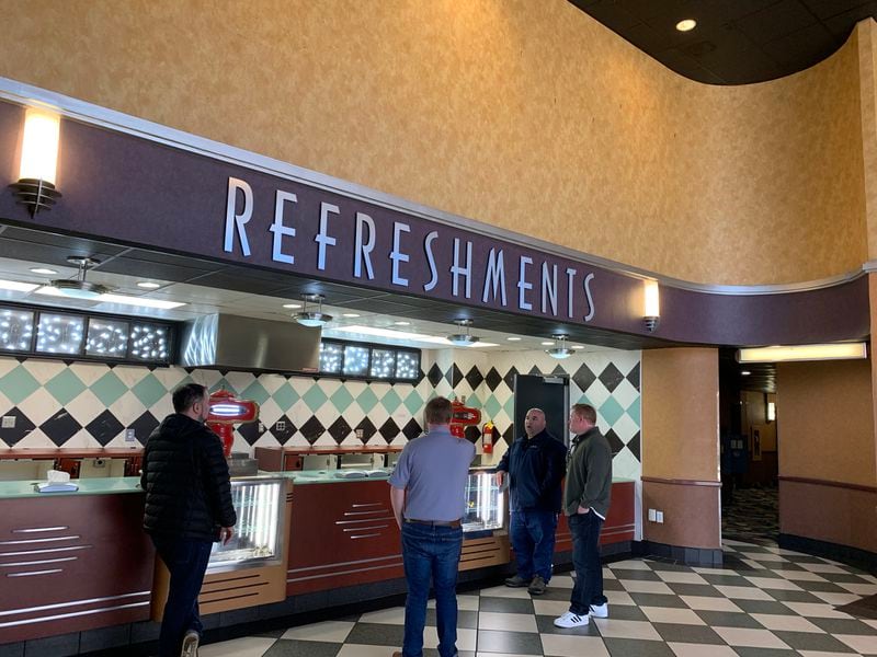 Tara Cinema on March 14, 2023, four months after Regal shut it down and cleared the walls of all the artwork and removed the popcorn machine. RODNEY HO/rho@ajc.com