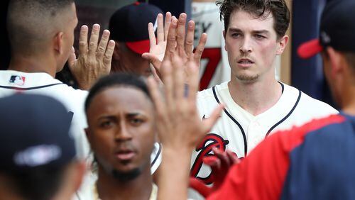Ozzie Albies and Max Fried are two of the three current Braves that played on the 2017 team - the last one that did not win the NL East. (AJC file photo)