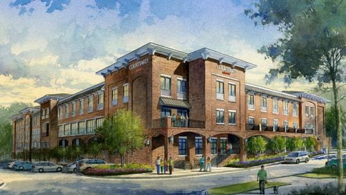 Duluth plans to build a two-story hotel over a two-story parking deck in downtown. Courtesy City of Duluth