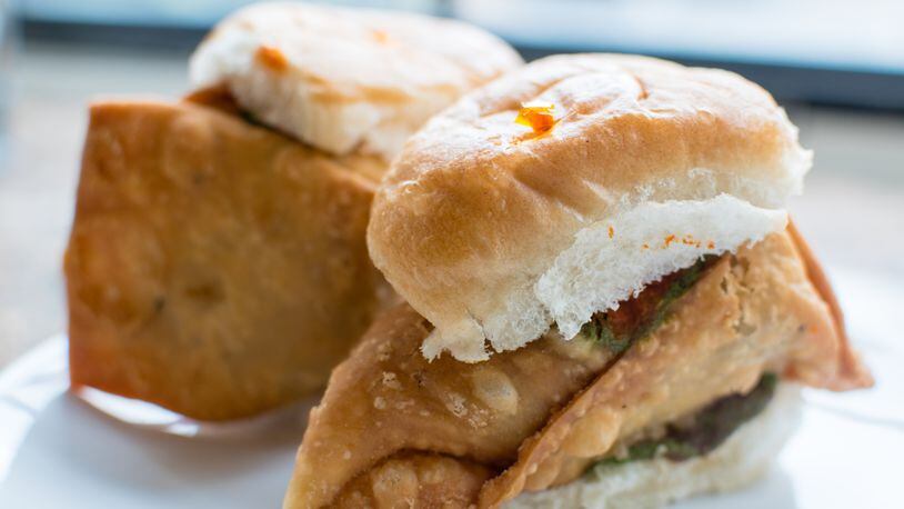 The samosa pav from Cherians International Grocery. CONTRIBUTED BY HENRI HOLLIS