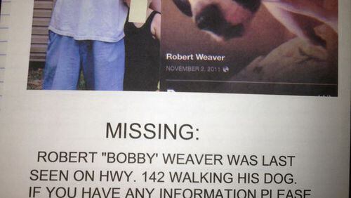 In the days after his 2013 disappearance, Robert Weaver III's family distributed flyers asking for help finding him.