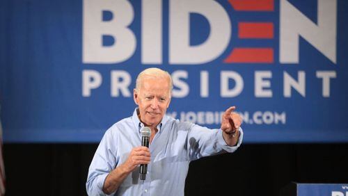 CLINTON, IOWA - JUNE 12: Democratic presidential candidate and former U.S. Vice President Joe Biden speaks during a campaign stop at Clinton Community College on in Clinton, Iowa.