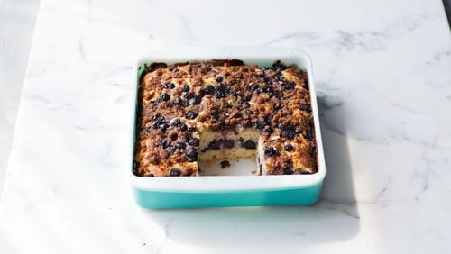 This sour cream and blueberry coffee cake is a favorite from Hobee’s, a restaurant in the Bay Area that is featured in Mario Batali’s new “Big American Cookbook.” Contributed by Quentin Bacon
